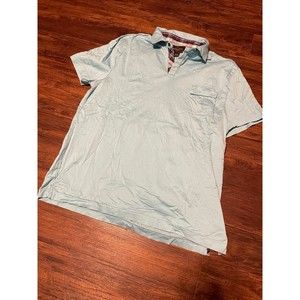 Black Brown 1826 Light Blue Collar Shirt Size XL